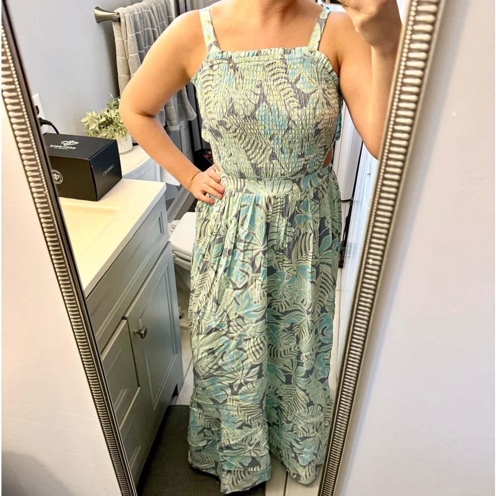 Tropical Palm Maxi Dress Size Medium NWOT - Picture 4 of 4